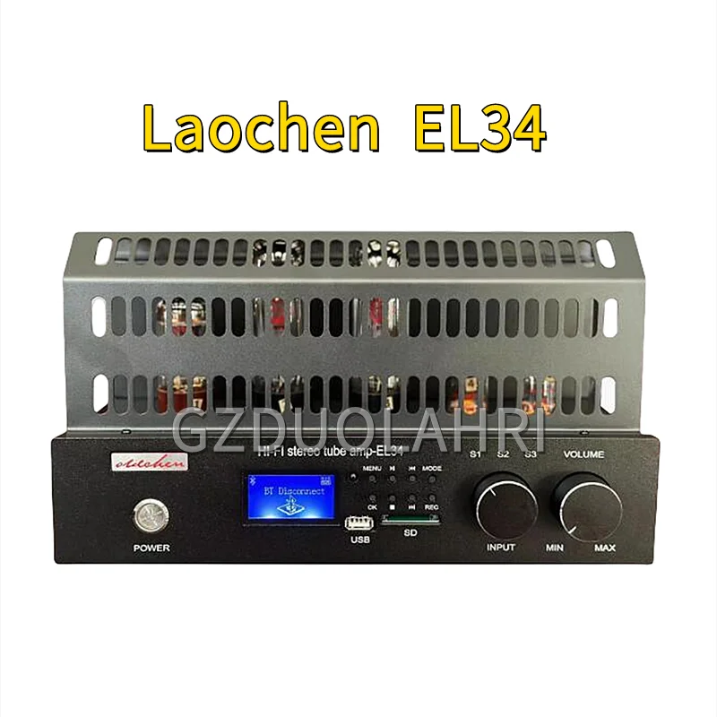 OldChen EL34 10W*2 Single ended Class A Bluetooth USB Card Non destructive Playback Gallbladder Electronic Tube Amplifier