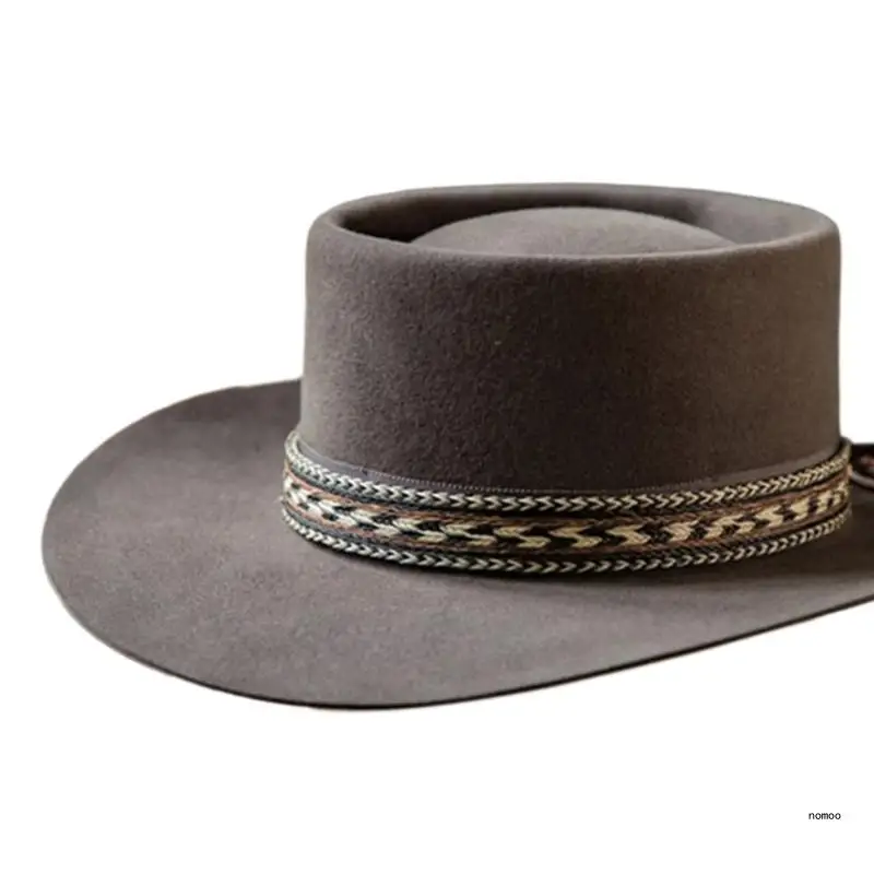 Cowboy Hat Fedoras Cowboy Hat Wide Brimmed Hat for Women Man Casual Wear