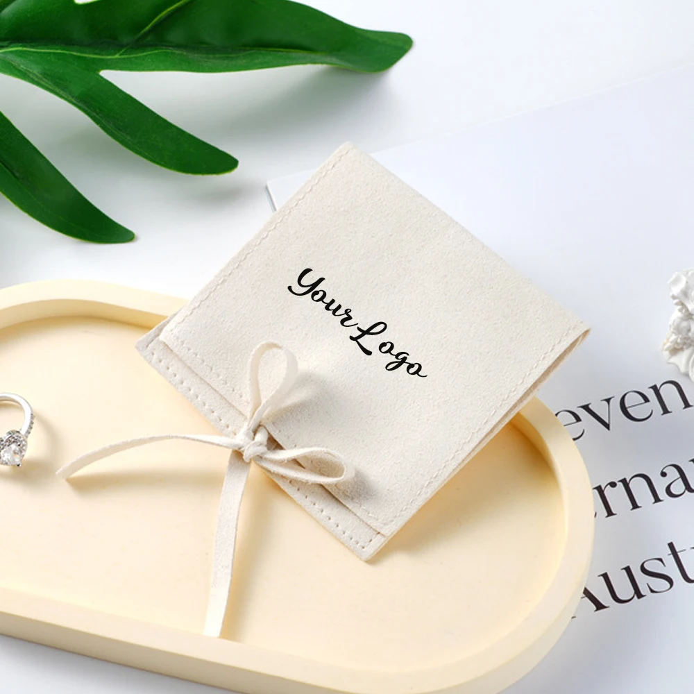 

50 шт., бархатный мешочек для ювелирных изделий из микрофибры, 10x10 см, мини-упаковочная сумка с галстуком для маленьких ювелирных изделий, подарочные пакеты, ожерелье, серьги, браслет