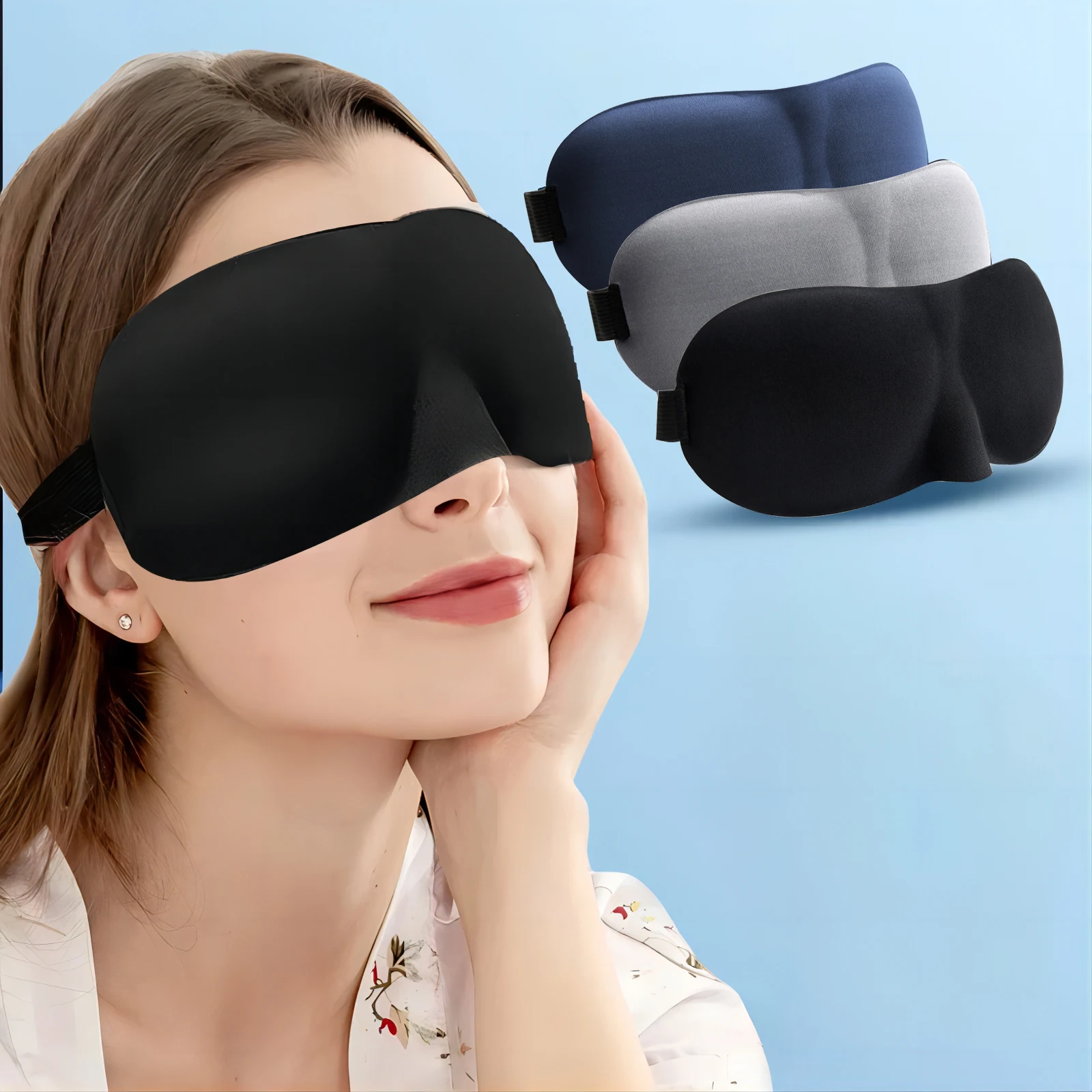 3D Sleep Mask Blindfold Sleeping Aid Soft Memory Foam Eye mask for Sleeping Travel Blockout Light Slaapmasker Eye Cover