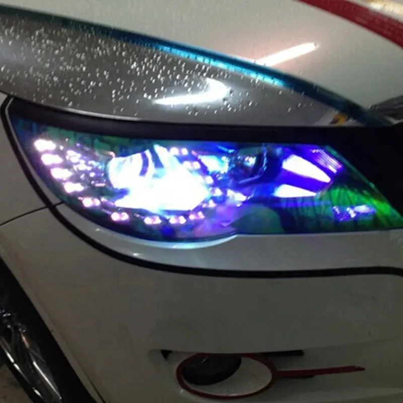 30x200cm Car Self Adhesive Chameleon Headlight Fog Light Taillight Films, Motorcycle Vinyl Wrap Car Decoration, Tint Vinyl Film