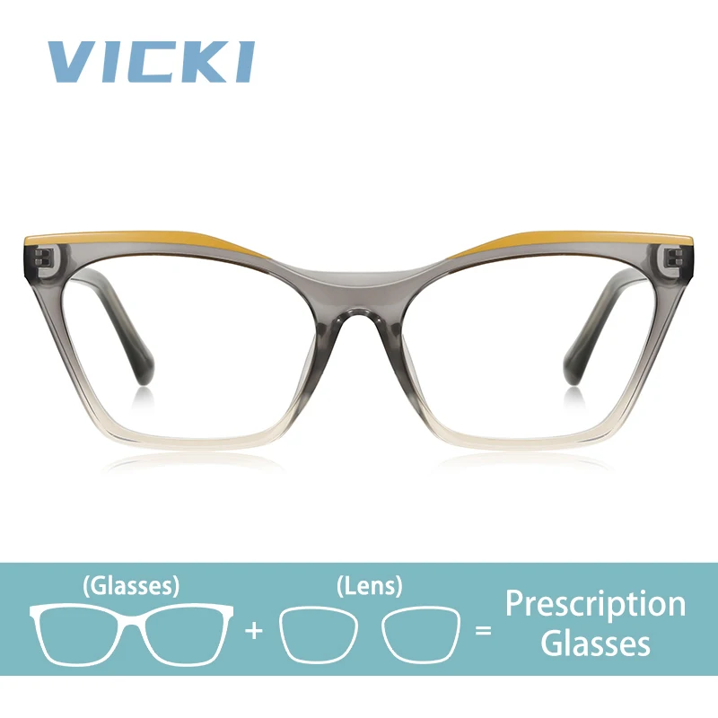 VICKI Fashionable Women's Multi-color Glasses with Customizable Prescriptions, Anti-blue Light Glasses, Photochromic LS044