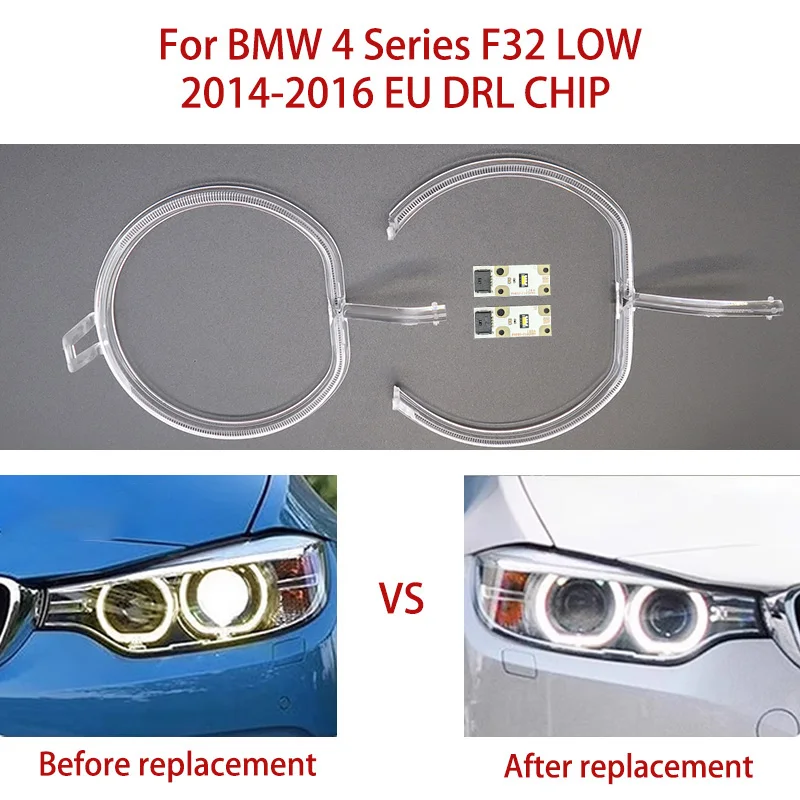 

Дневная фара белого света Автомобильная фара DRL ЧИП Angel Eye Conduit Strip для BMW 4 серии F32 2014-2016 НИЗКИЙ чип балласта ЕС
