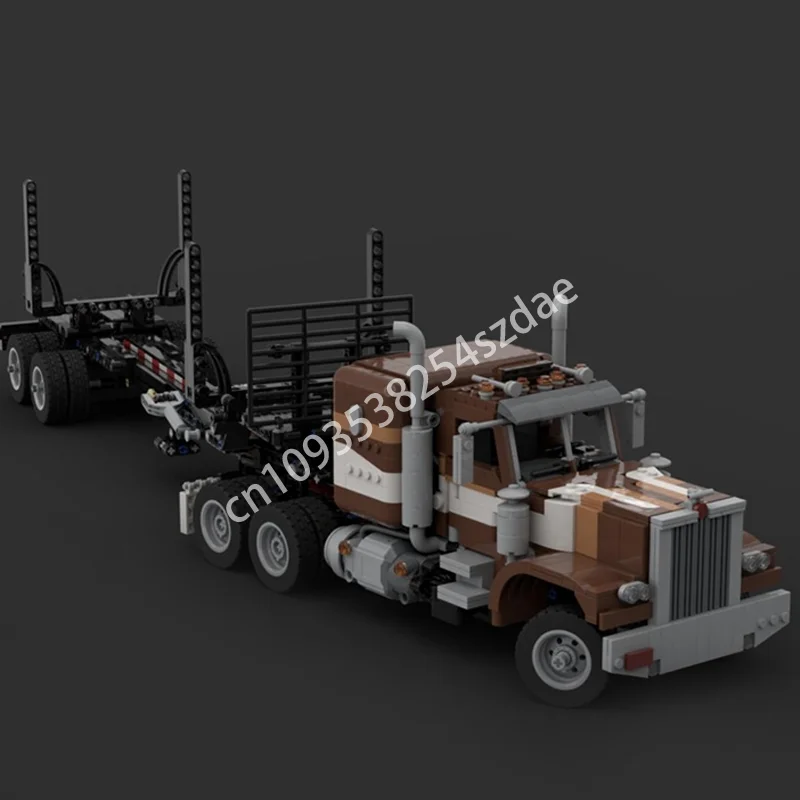 

2006pcs MOC Peterbilt Logging Truck Technical Model Building Blocks Christmas Gift Assemble Creative Toys Idea Education Brick