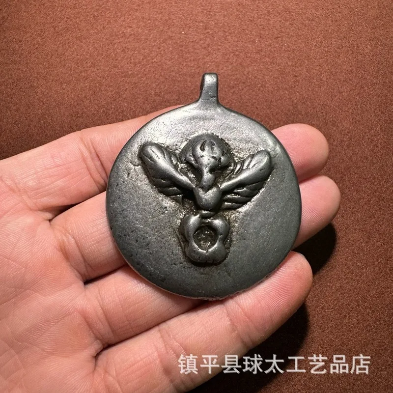Tibetan-Style --Bagua Iron , Double-Sided Scale Armor Bear Nine-Amulet, Portable Waist Pendant Accessory