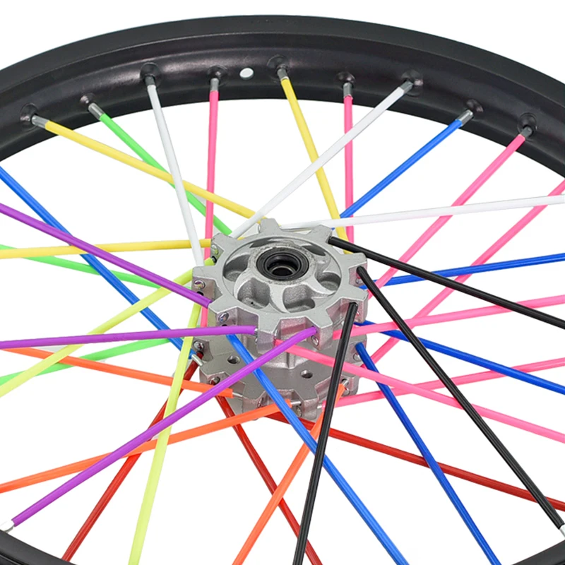 72Pcs/Set 240mm*5.5mm Motorcycle Colorful Front and Rear Rim Hub Wheel Spoke Casing - Image 3
