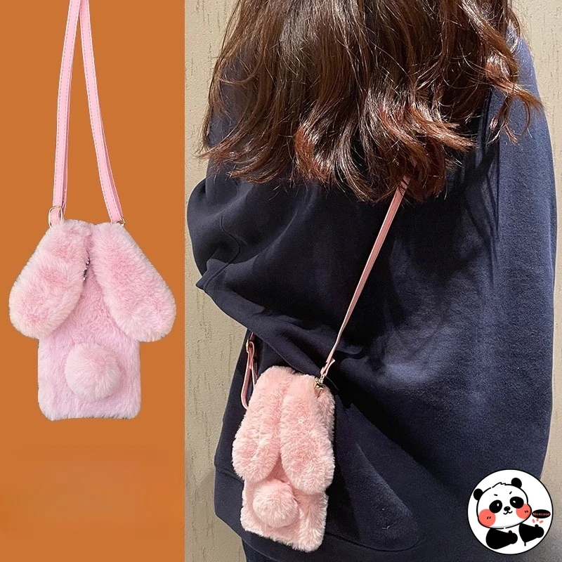 For OPPO A6 Pro GT Max A6i A5M A80 A60 A40M A38 A18 A36 A76 A17K A16S A16K A16E A15S Phone Case Cute Rabbit With Lanyard Cover