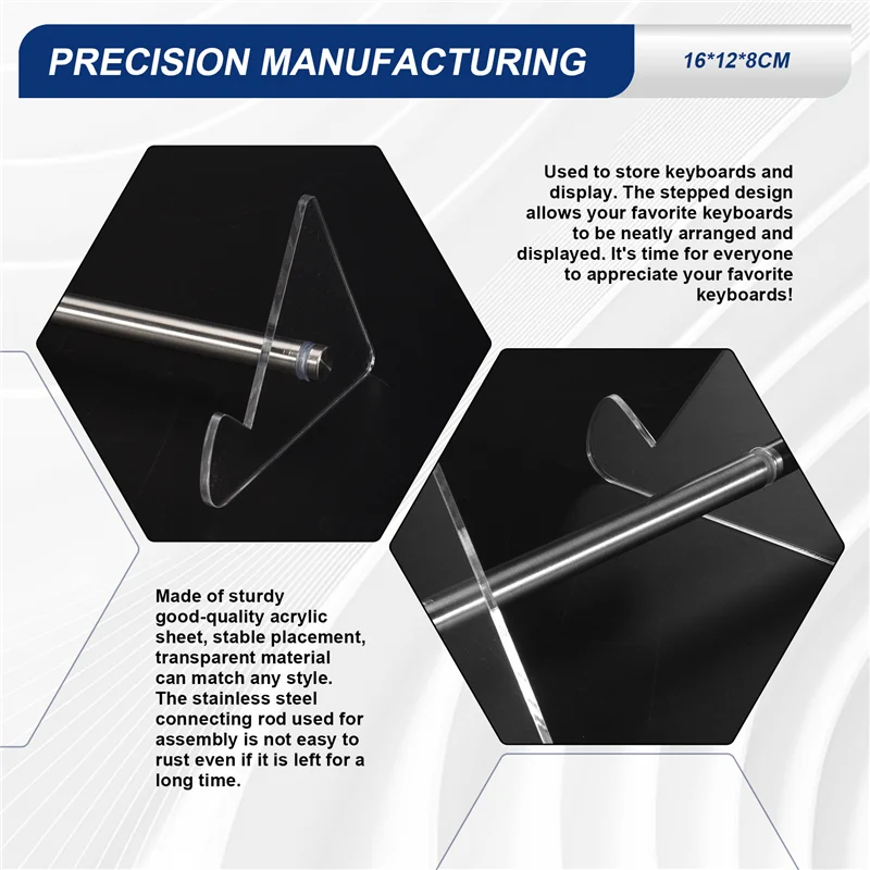 

Optimal 1-Tier Acrylic Keyboard Display Stand Clear Mechanical Keyboard Holder Storage Stands For Tablet Picture Frames