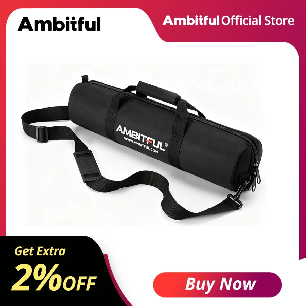 Sac de transport rembourré Ambitful TB 50cm - 125cm pour monopode, trépied, support d'éclairage, parapluie et boîte à lumière