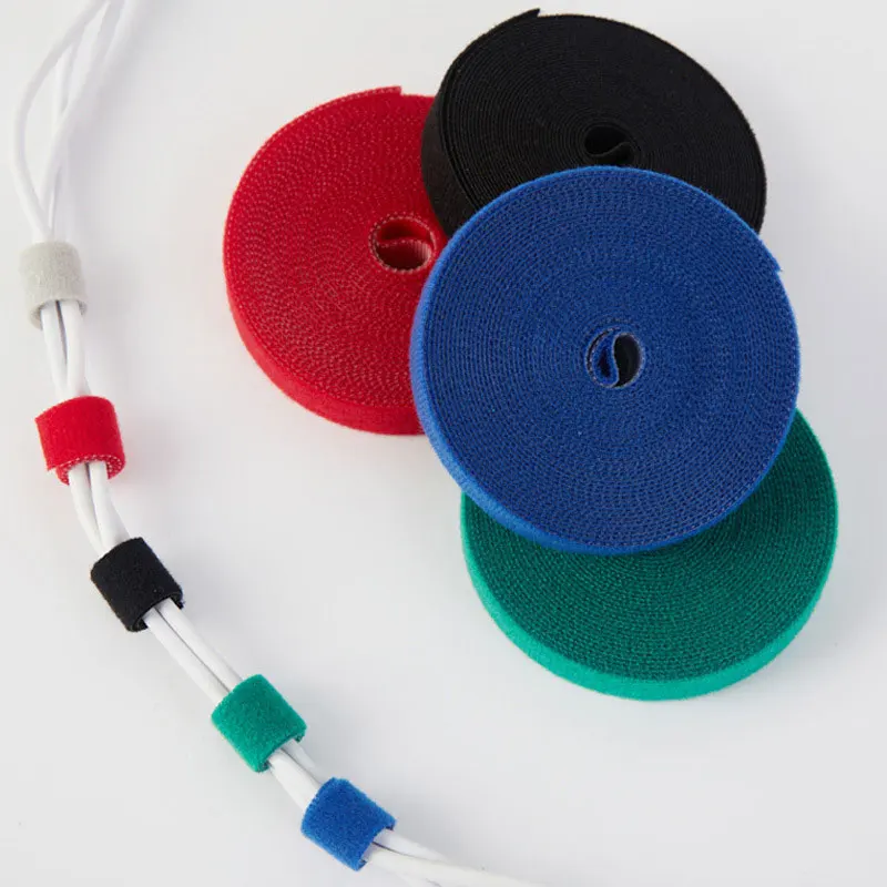 5M/Rolle 10/15/20/25/30/50mm Doppelseitiges Klettband Wiederverwendbares Befestigungsband Kabelbinder für DIY Heim Büro Kabelbündelung – Detail 2