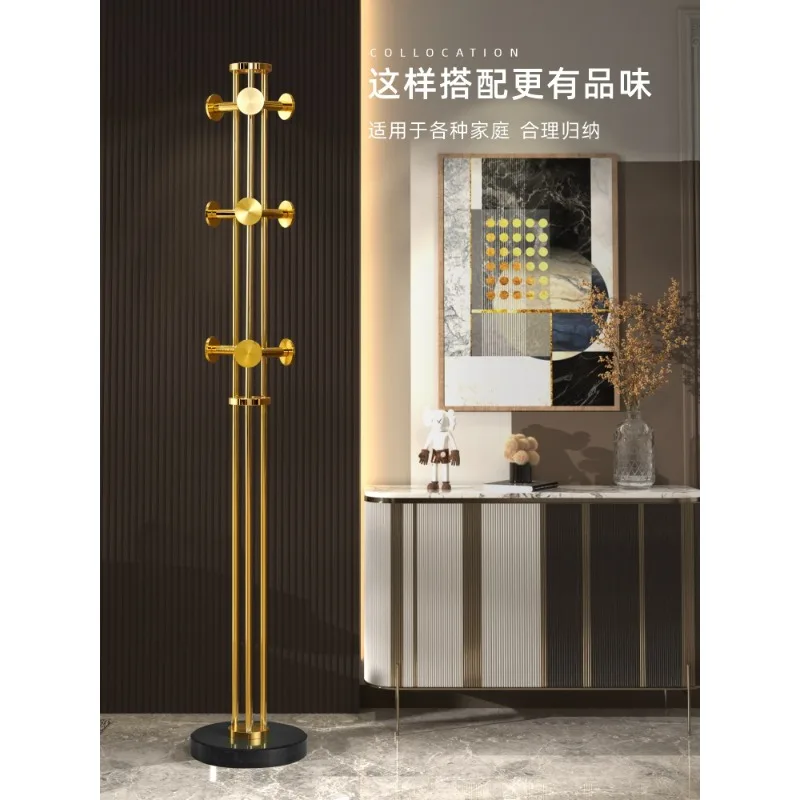 

Light luxury hanger floor bedroom Internet celebrity vertical stainless steel coat rack Modern simple home coat rack rack