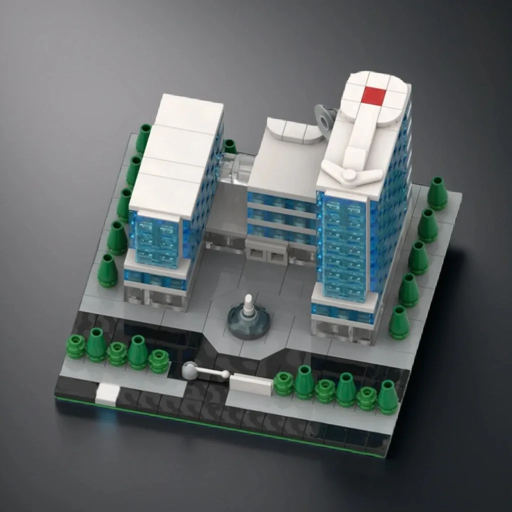 

565pcs MOC Microscale Hospital Architecture Model Building Blocks Construction Toy Christmas Gifts DIY Creative Idea Education