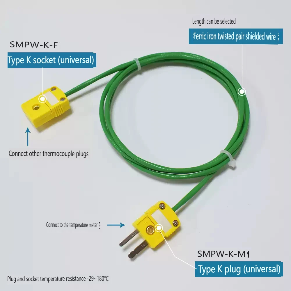 SMPW 0.2X7X2  K type thermocouple extension wire green twisted pair shielded multi-strand wire thermocouple compensation wire