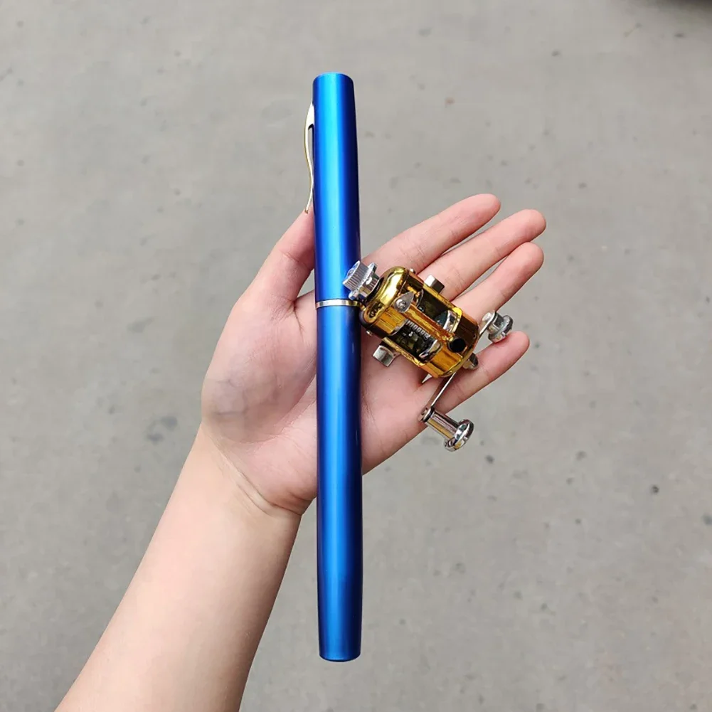 قضيب صيد صغير قابل للسحب ، جيب الجليد الصيد القطب ، خفيفة للغاية ، المحمولة طويلة صب الطوافة ، 1 متر #4