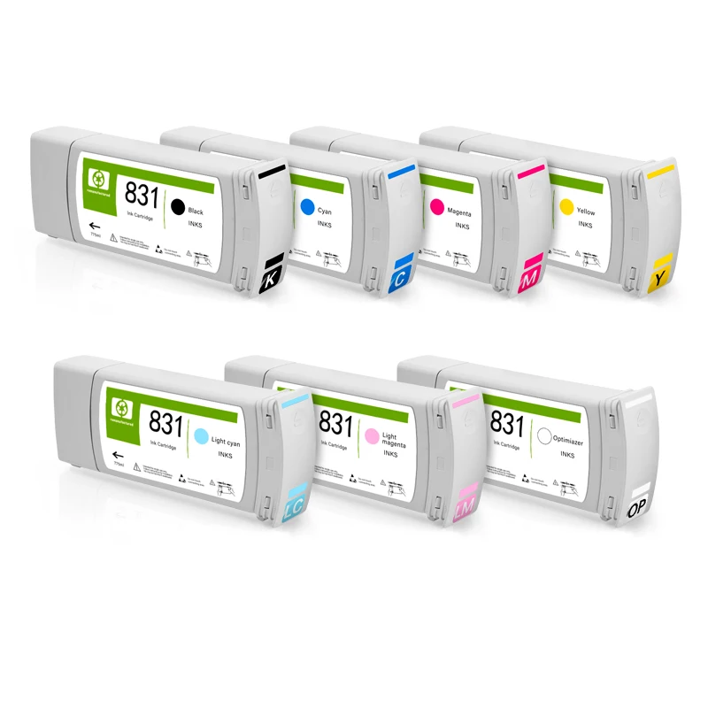 1Set 775ml Latex Ink For HP 831 Compatible Ink Cartridge For For HP Latex 110 115 310 315 330 335 360 365 370 570 L360 Printer