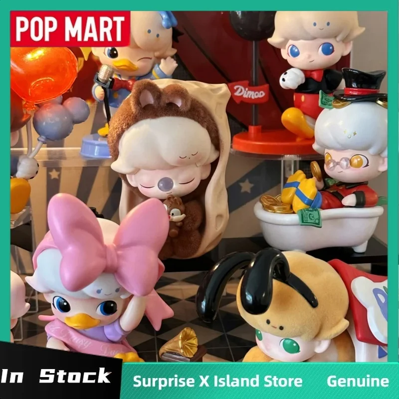 Подлинная Popmart Dimoo World X Disney ПВХ серия слепая коробка милая кукла Dimoo аниме фигурка настольные украшения коллекционировать Kawaii Mystery Box