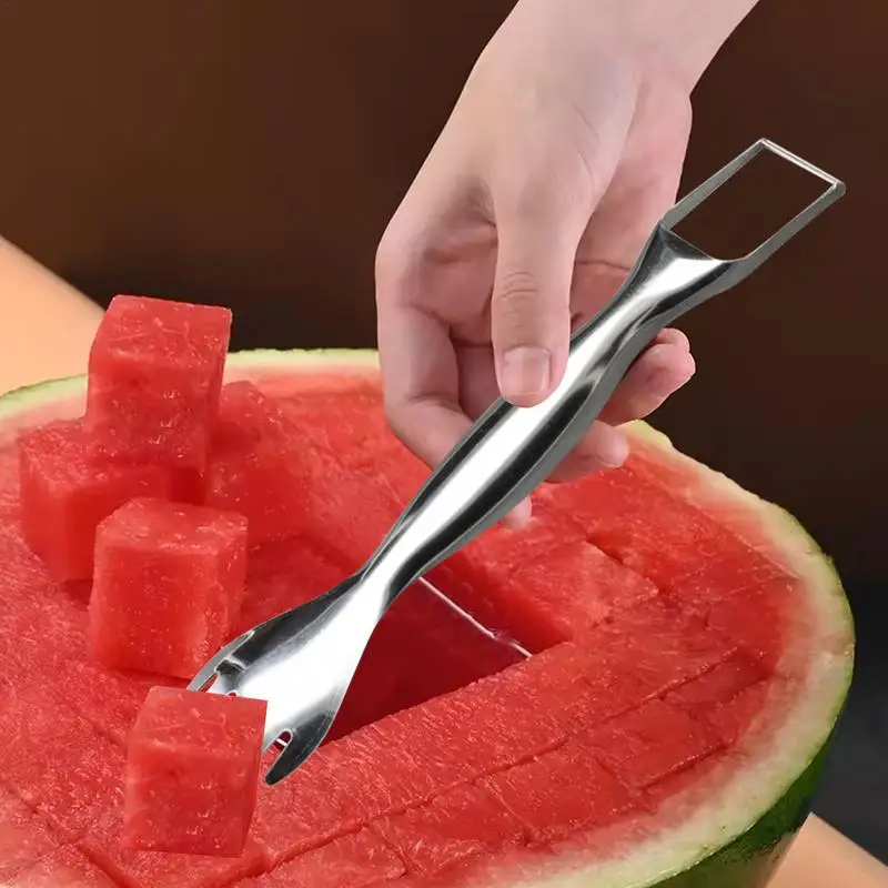 Watermelon Slicer Fork Double-Headed Watermelon Cutter Slicer Tool Multi-Purpose Fruit Cutting Tools With Forks For Outdoor