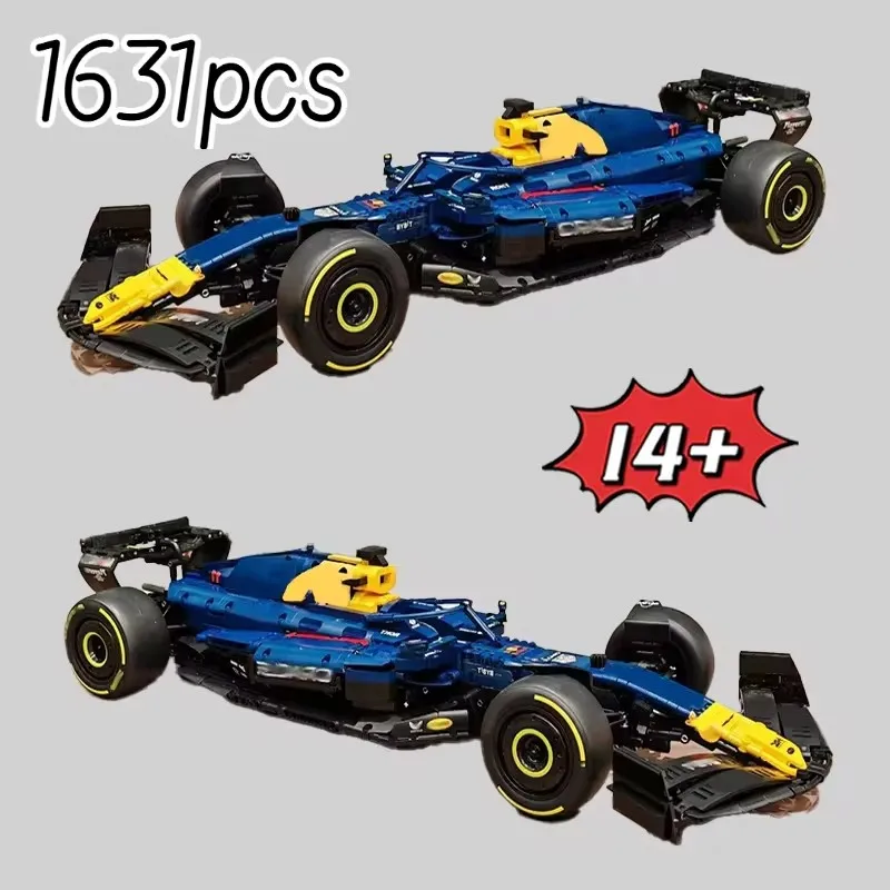 2025 1631pcs Technical 42206 Blue Sport Racing Car Building Blocks City Super Car Bricks Home Birthday Christmas Gifts