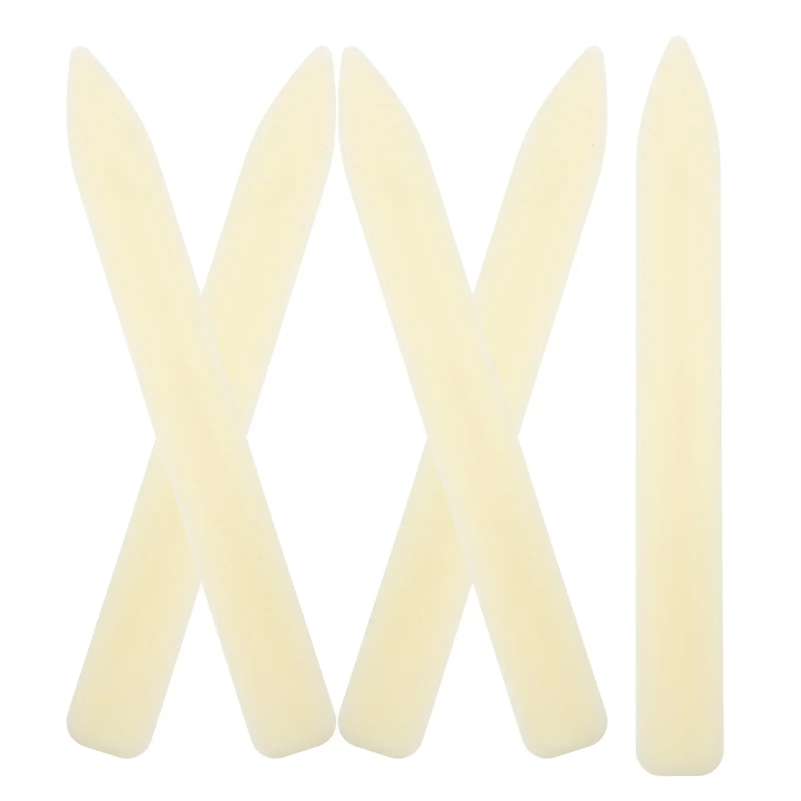 5pcs Plastic Folder Paper Creaser for Card Making Knife Bone Folders For Paper Crafting Letter Opener Beige Color