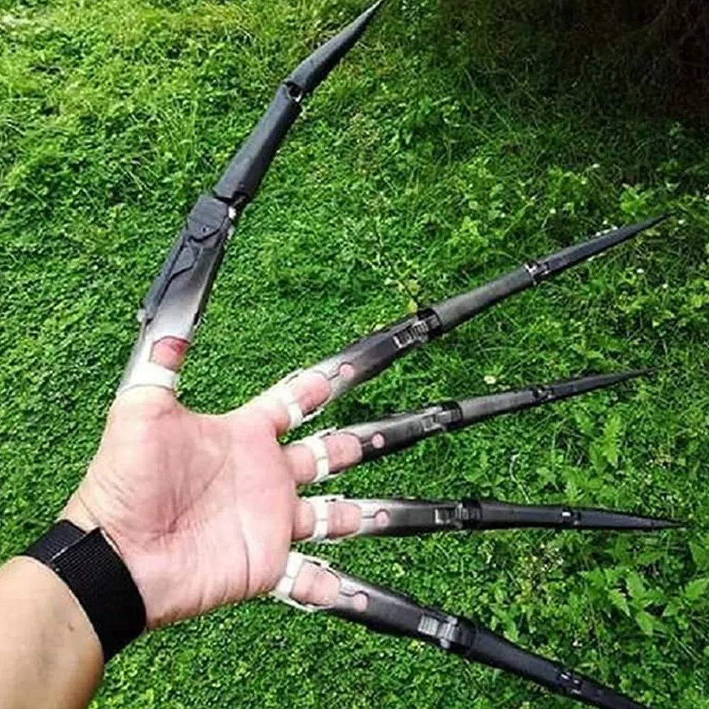 Dedo luvas flexíveis para o traje de halloween, fantasma garra acessórios, mão modelo-3, 1 parte