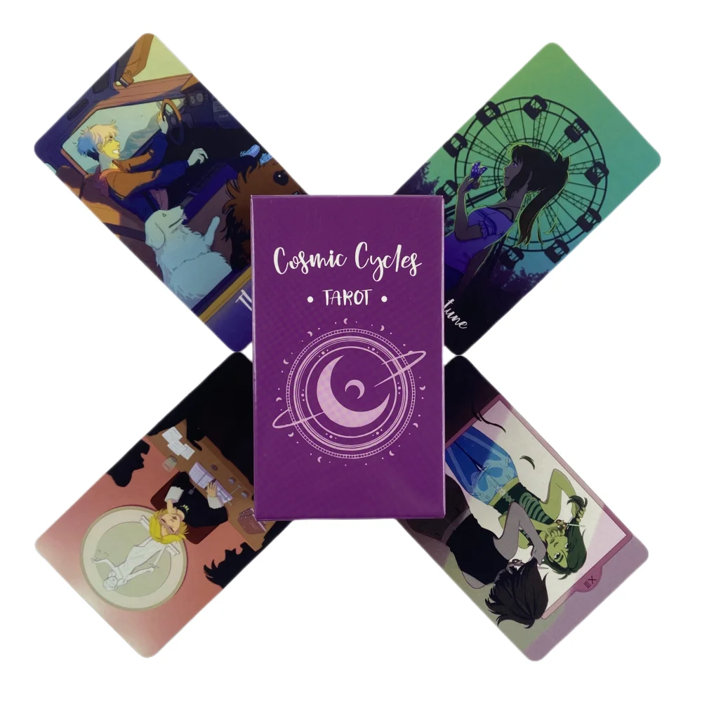 Cosmic Cycles Tarot Cards A 78 Deck Oracle English Visions Divination Edition Borad Playing Games