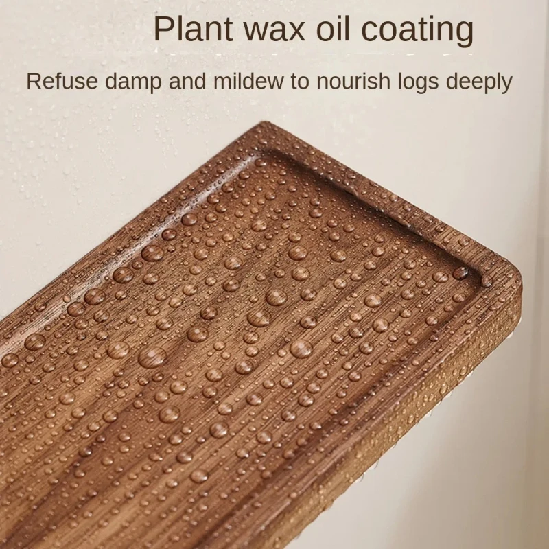 Light Luxury Walnut Non Perforated Tissue Holder Toilet Paper Box Bathroom Storage Rack Bathroom Accessories Home Decoration