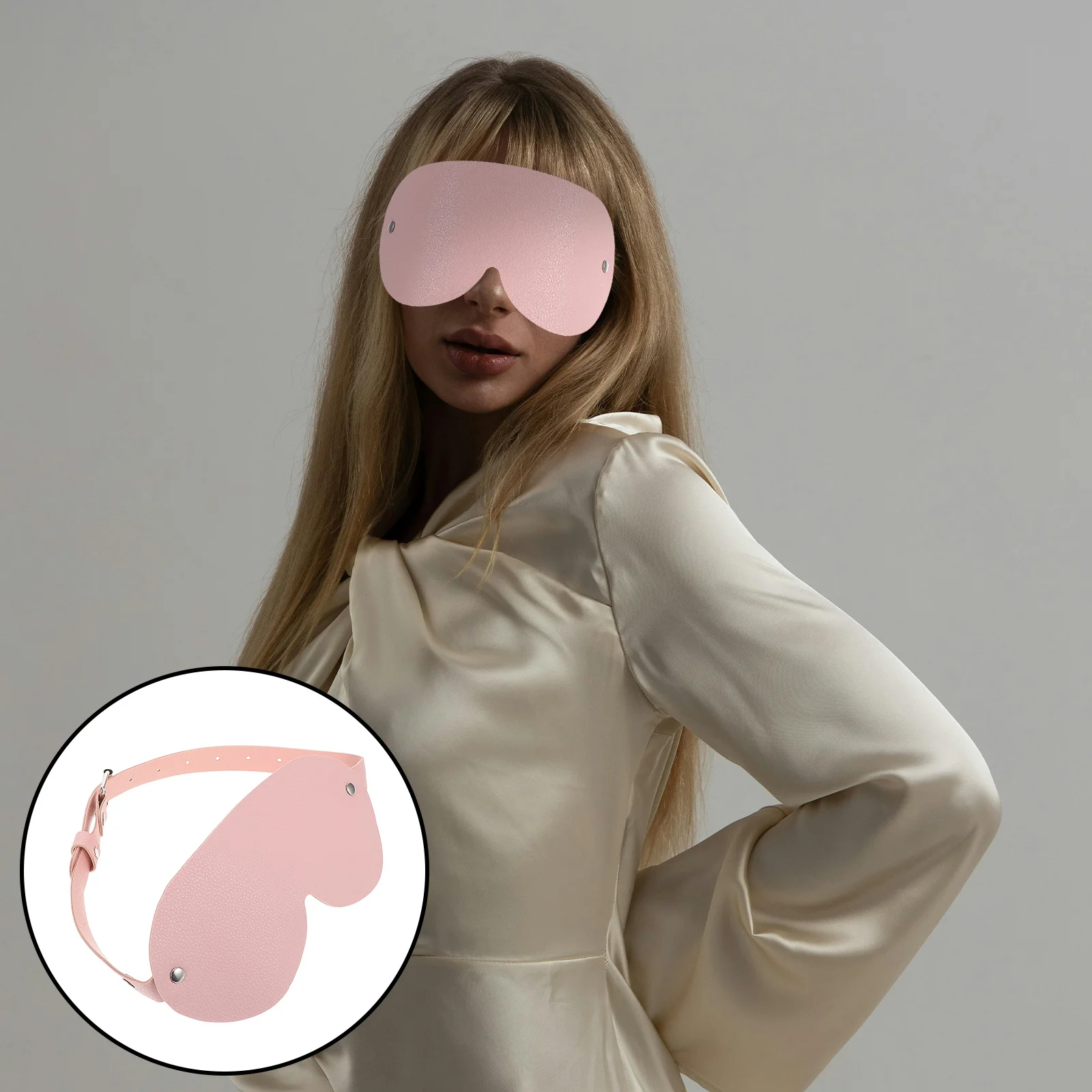 

Маска для глаз из искусственной кожи с повязкой на глаза, регулируемый ремешок, блокирующий свет, помощь для сна, косплей, вечеринка, маскарад, фестиваль, аксессуар