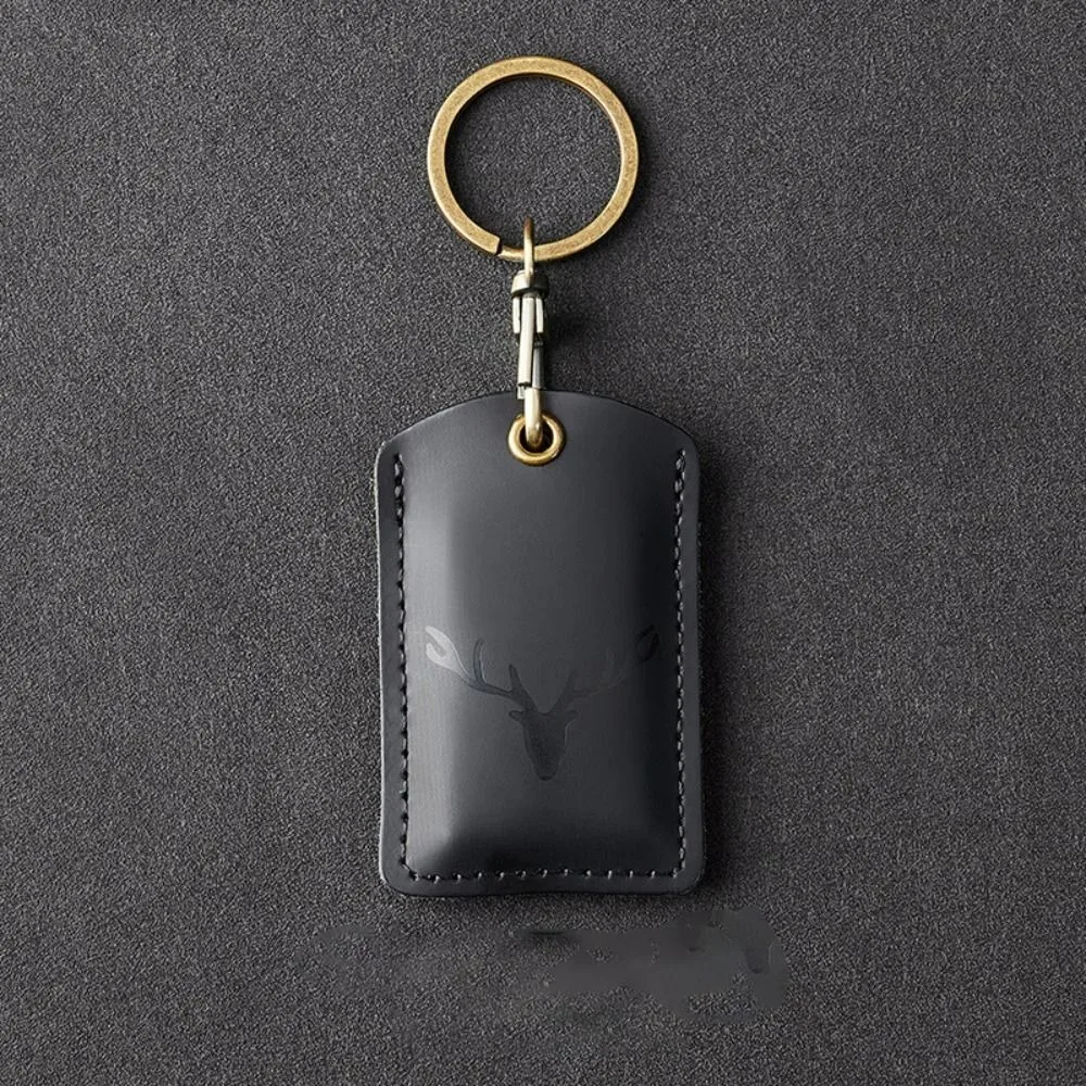 

Высококачественный кожаный чехол для карт доступа, защита от отпечатков пальцев, анти-потерянная бирка для ключей, кольцо, аксессуары, сумка для карт доступа с защитой от падения, универсальная