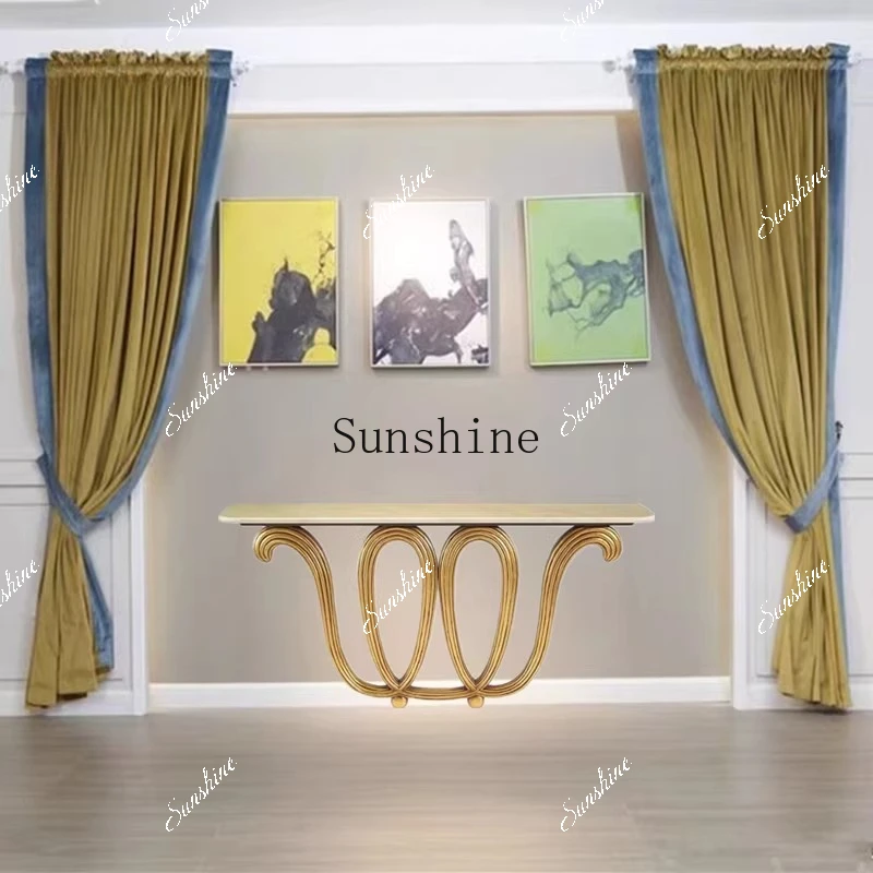 

American solid wood entrance table light luxury post-modern entrance table FT