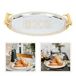 Dessert Plate Fruit Tray Drag Platter Tiered Stainless for Countertop