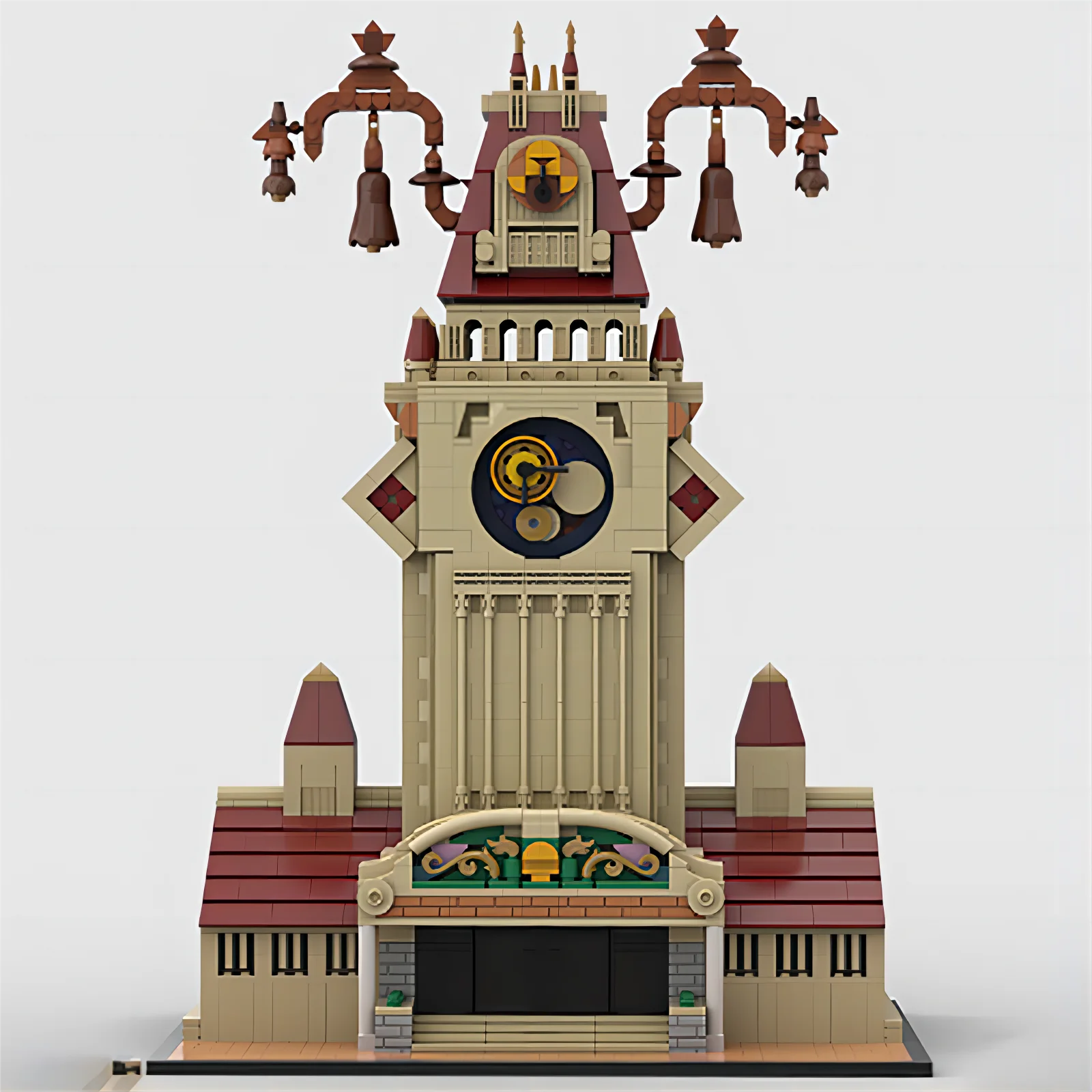 MOC-143014 Modular construction Kingdom Hearts series Twilight bell tower assembled building block toy