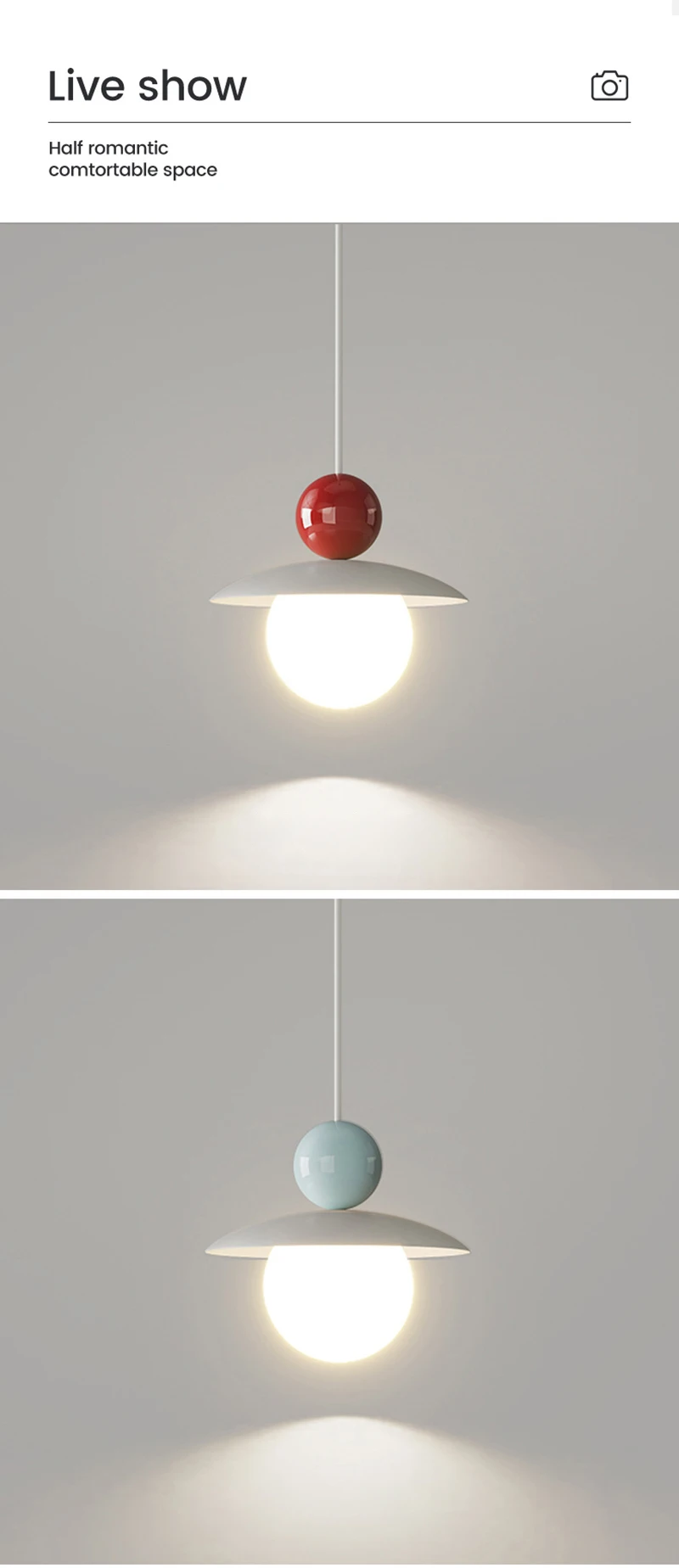 Nordic LED Pendant Light Cream Style Modern Hanging Lamp Indoor Lighting Room Decor Chandeliers For Living Room Bedside Bedroom
