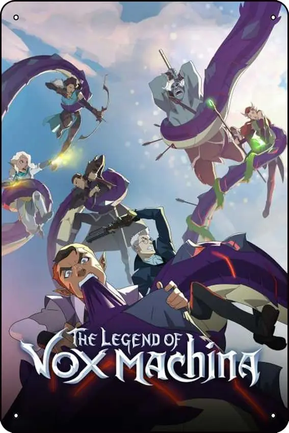The Legend of Vox Machina (2022) Show Poster Vintage Metal Tin Sign Retro Style Wall Plaque Decoration Metal Sign 8x12 inch sign
