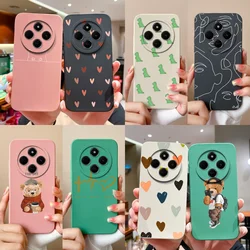Cases For Xiaomi Redmi 14C 4G Love Heart Cute Bear Liquid Durable Shockproof High Quality Back Cover For redmi 14c Coque Funda