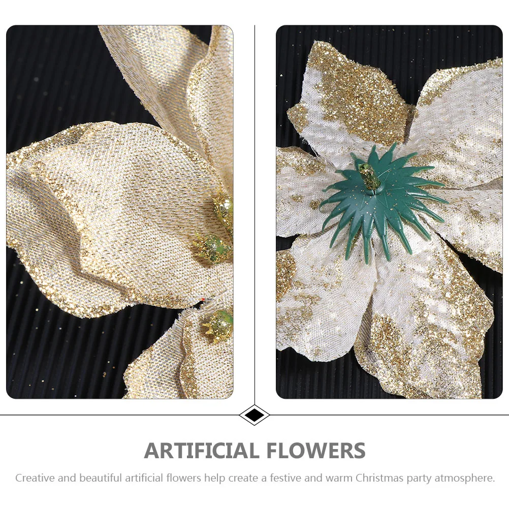 

15 Pcs Christmas Flower Decoration Easy to Decorate Hydrangea Tree Delicate Xmas Layout Plastic Simulation Flowers