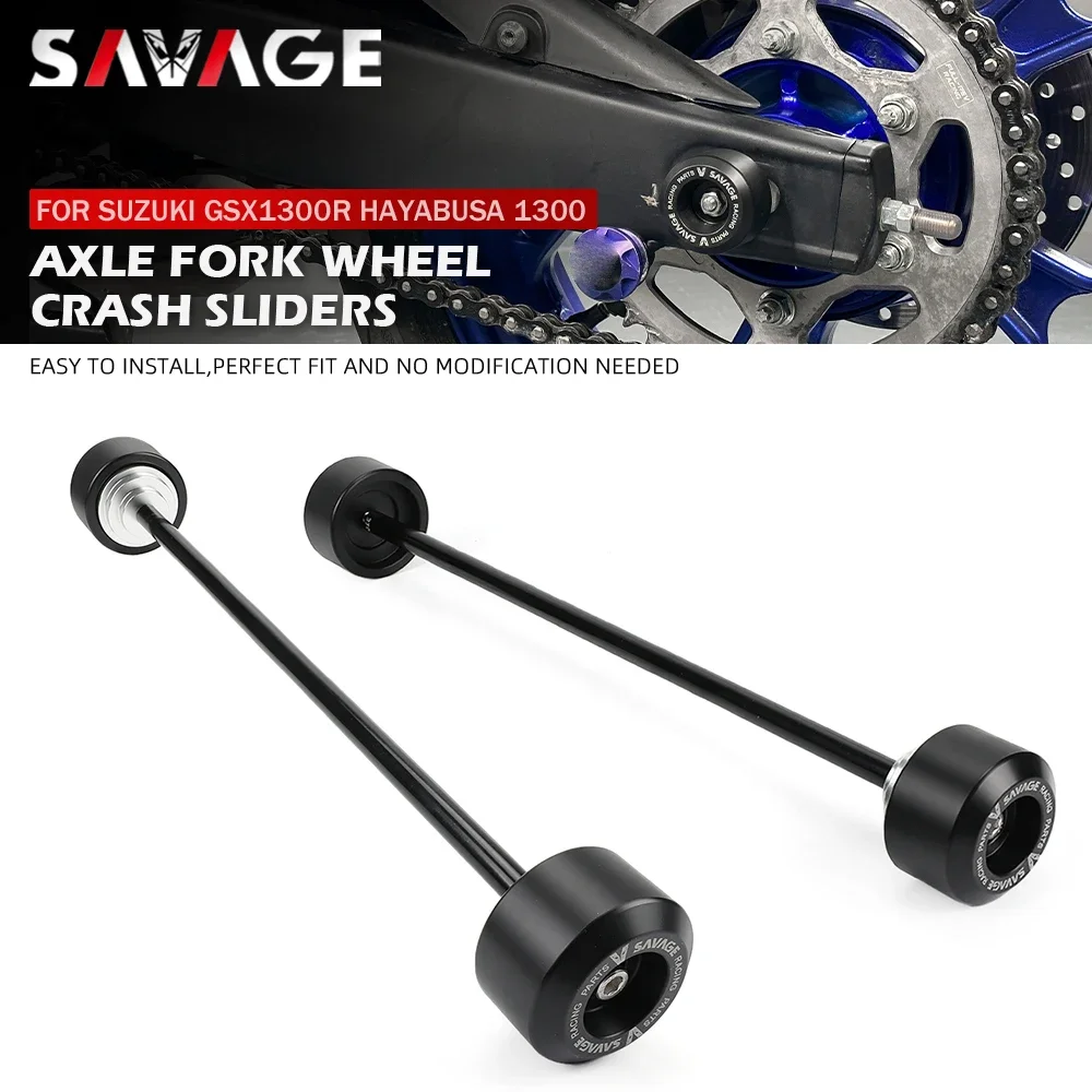 

Motorcycle Wheel Fork Axle Sliders For Suzuki GSX1300R Hayabusa 1300 2008-2020 GSX 1300R Front Rear Wheel Swingarm Crash Slider