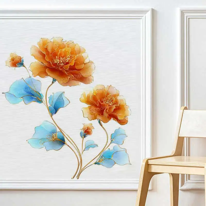 

Modern Bouquet Plant Art Wall Stickers for Bathroom Toilet Living Room Cabinet Fridge - Home Decor Decal Sticker AA295