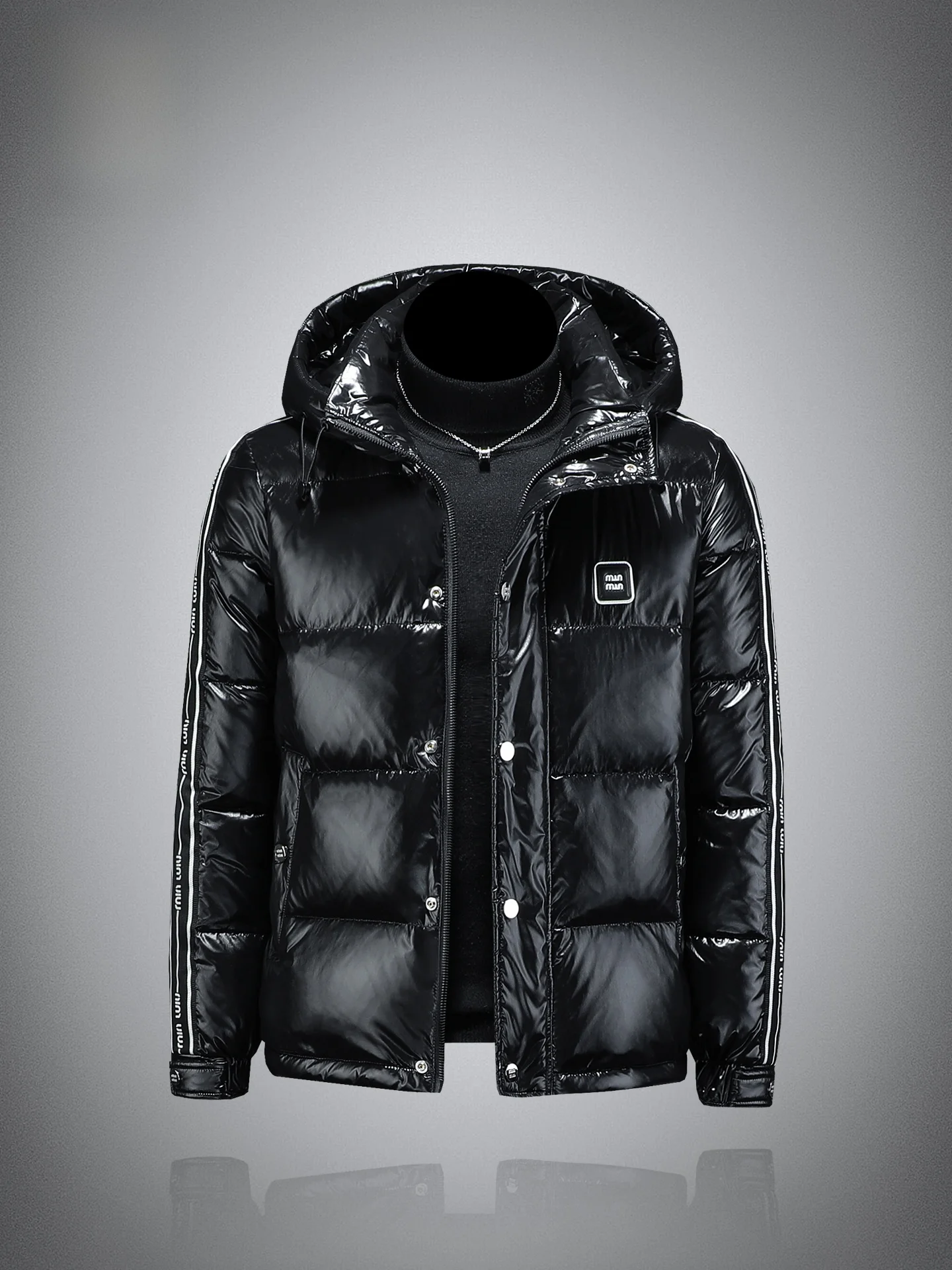 

Мужская утепленная куртка-пуховик с капюшоном, 90% белый пух, модная молодежная зимняя теплая верхняя одежда, водонепроницаемый полиэстер