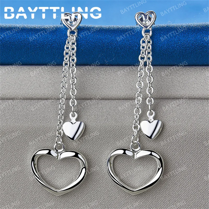 

Изысканные серьги-кисточки в форме сердца из стерлингового серебра 925 пробы для женщин, модный свадебный подарок, ювелирные аксессуары