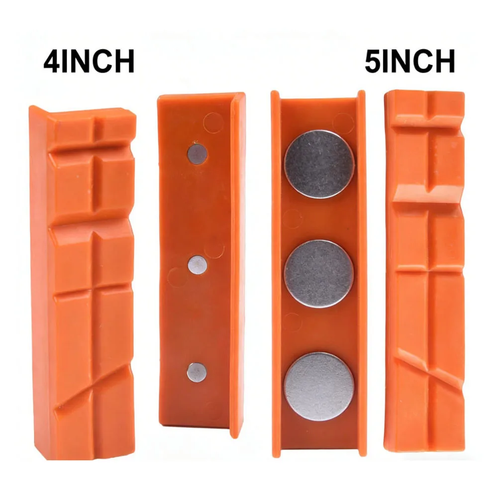 Vise Jaw Protective Strips with Built-in Magnet Soft Rubber for Woodworking Metalworking 4 5 6 8 Inch Set of 2