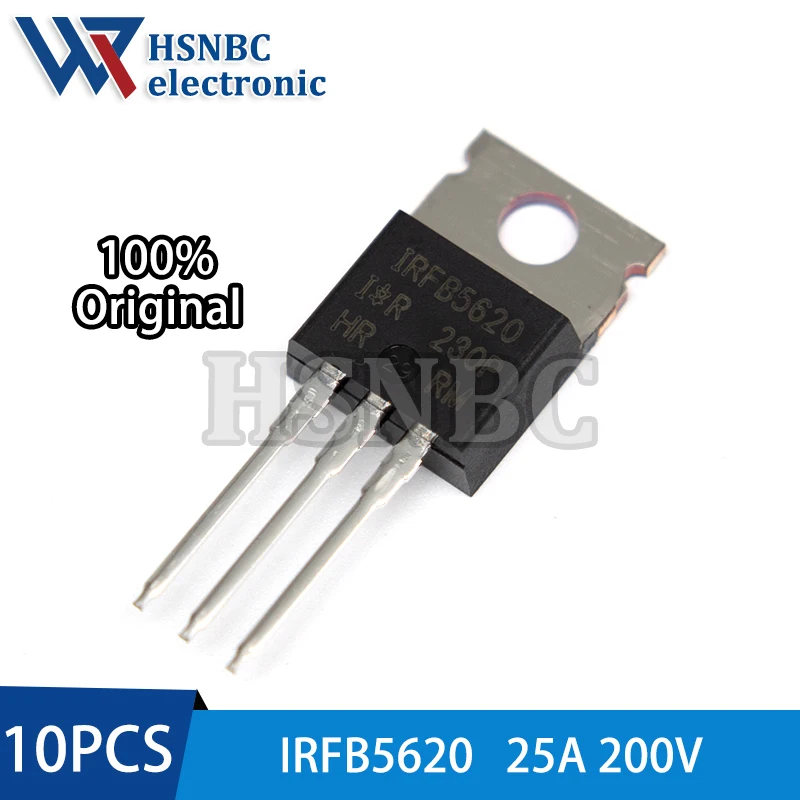 

10PCS IRFB5620 IRFB5620PBF TO-220 25A 200V N-Channel Power MOSFET Transistor 100% New Original
