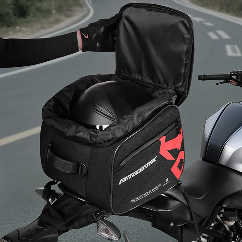 Motorcycle Helmet Bag 25L High Capacity Waterproof Multifunction Motorcycle Rear Seat Bag Motorcycle Bags Rider Backpack