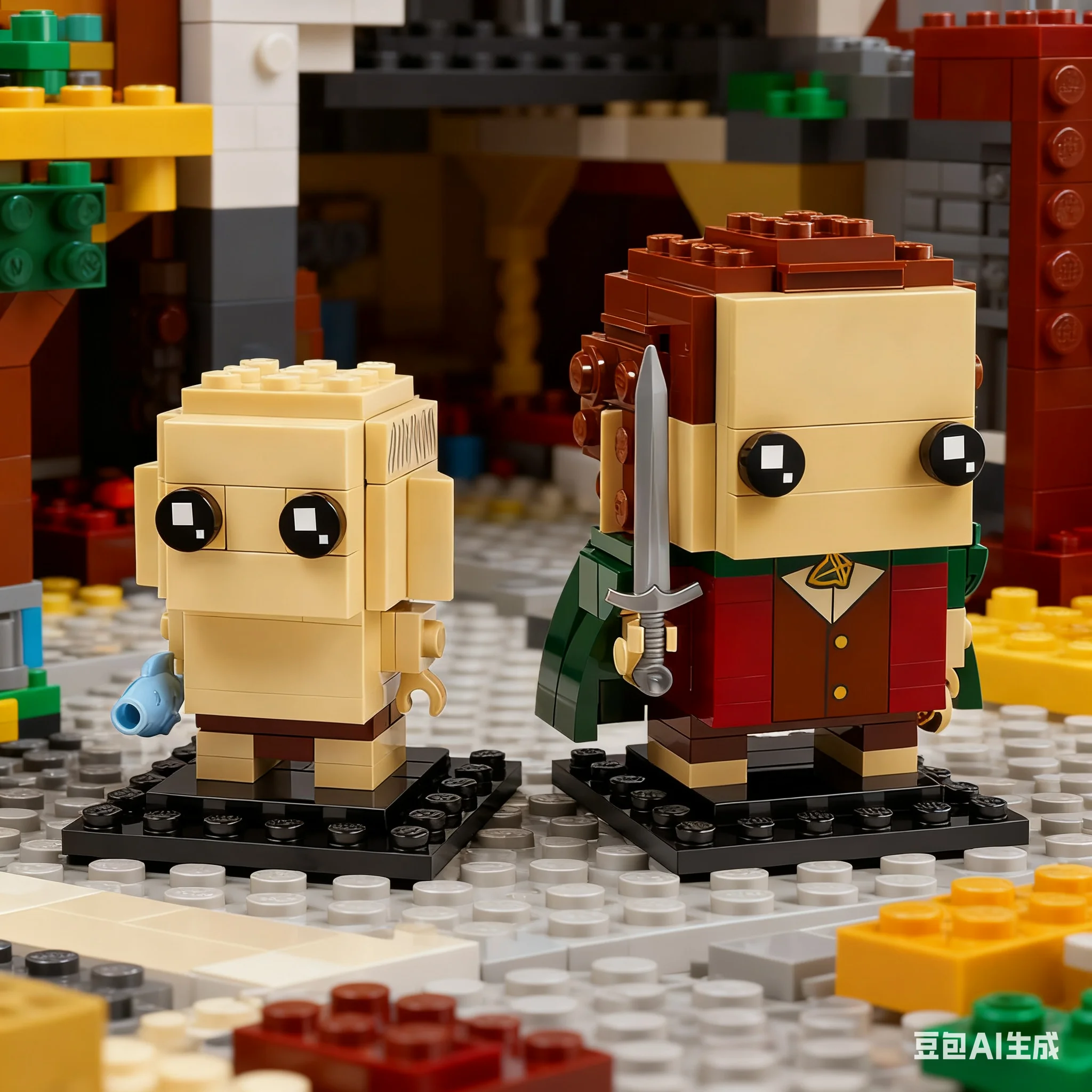 ตัวต่อเลโก้ ซีรีส์หัวเหลี่ยม 40630 โฟรโด้และกอลลัม ตัวต่อของเล่นเด็ก ของขวัญ