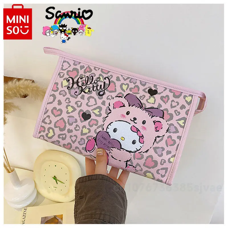 Miniso Hello Kitty nowa damska torebka modna wysokiej jakości damska torba na ramię kreskówka duża pojemność damska Mini torba