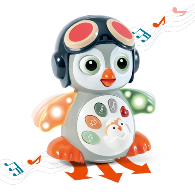 Cross-border Bestseller: Electric Universal Rocking Penguin Lamp with Music-Based Early Learning Story Player Chenghai Toys