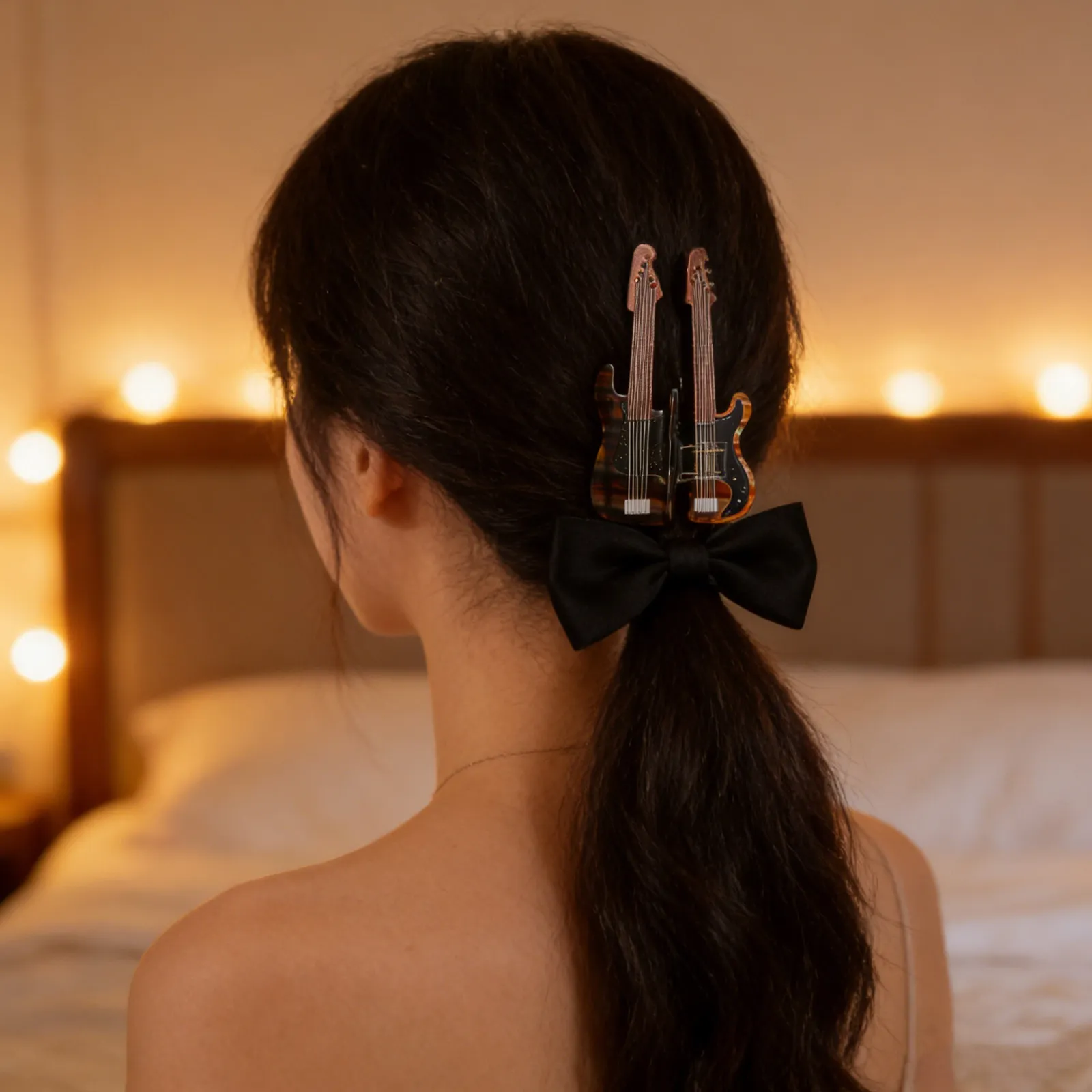 

Music Hair Clip Guitar Shaped Barrette Novelty Hairpin for Women Girls Strong Hold Music Festival Hair Accessories Unique