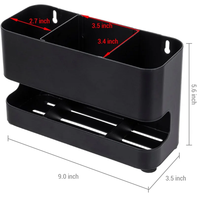 현대적인 벽걸이형 블랙 메탈 스타일링 및 액세서리 3개 슬롯이 있는 내열성 홀더, 살롱 핫 오거나이저