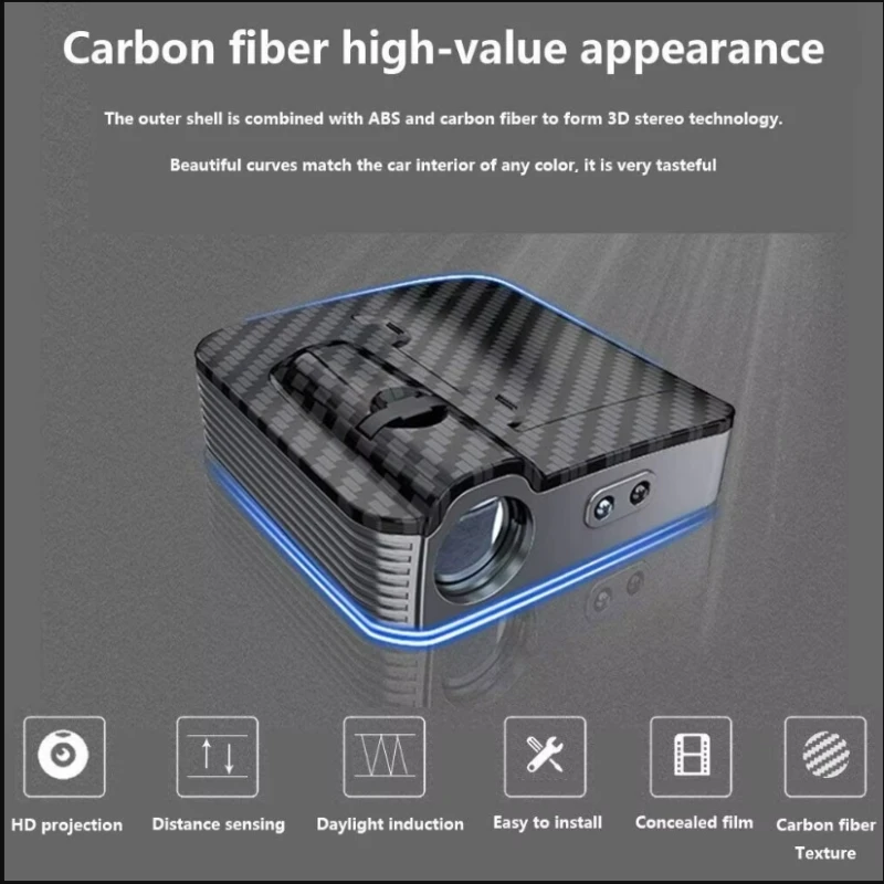 2 Stück Kabellose LED-Autotürleuchte, Willkommens-Laserprojektor, Atmosphären-Warnlicht, geeignet für alle Modelle von Autozubehör. – Detail 1