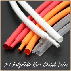 2:1 Heat Shrink Tubing Dia 1 2 3 4 5 6 7 8 9 10 12 14 16 20 25 30 40 50mm Thermoresistant Sleeve Polyolefin Cable Repair 2/5/10M