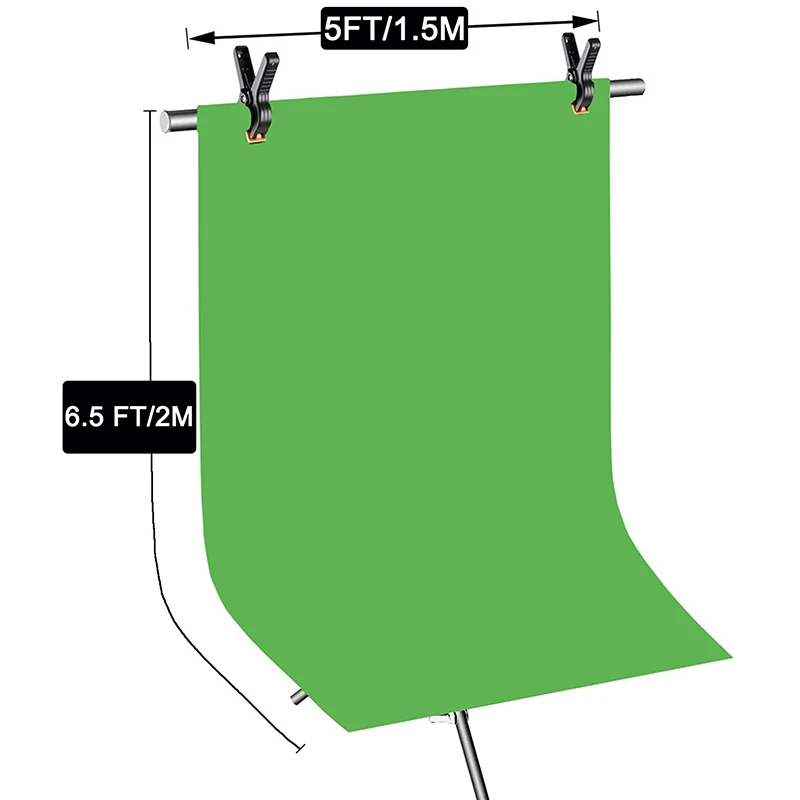 شاشة تكبير خضراء لخلفية التصوير الفوتوغرافي ، خلفية ناعمة ، استوديو صور وفيديو ، مفتاح صفاء وتليفيسون ، 5 × قدم ، 1.5 × 2 متر